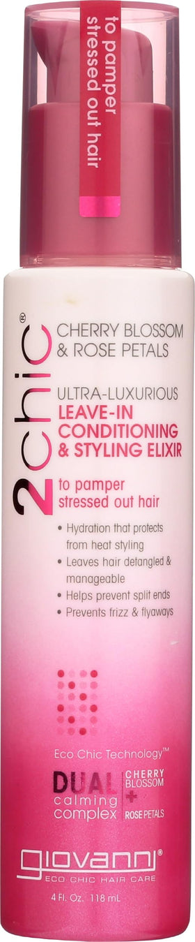 GIOVANNI 2chic leave-in elixir bottle smooths curls