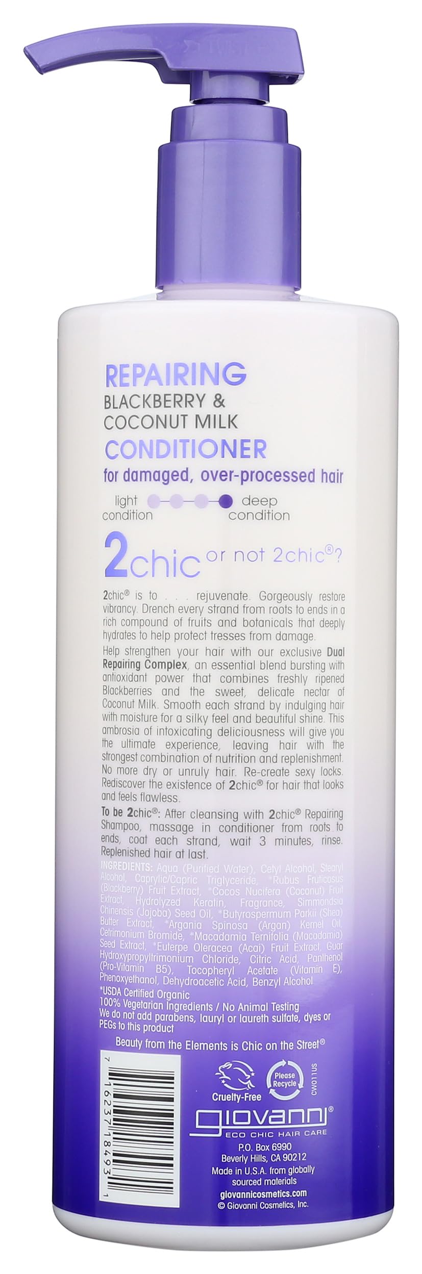 Close-up of creamy texture of GIOVANNI 2chic Repairing Conditioner