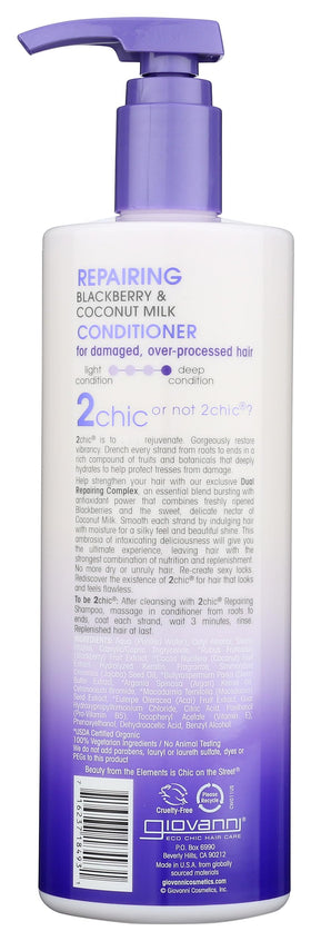 Close-up of creamy texture of GIOVANNI 2chic Repairing Conditioner