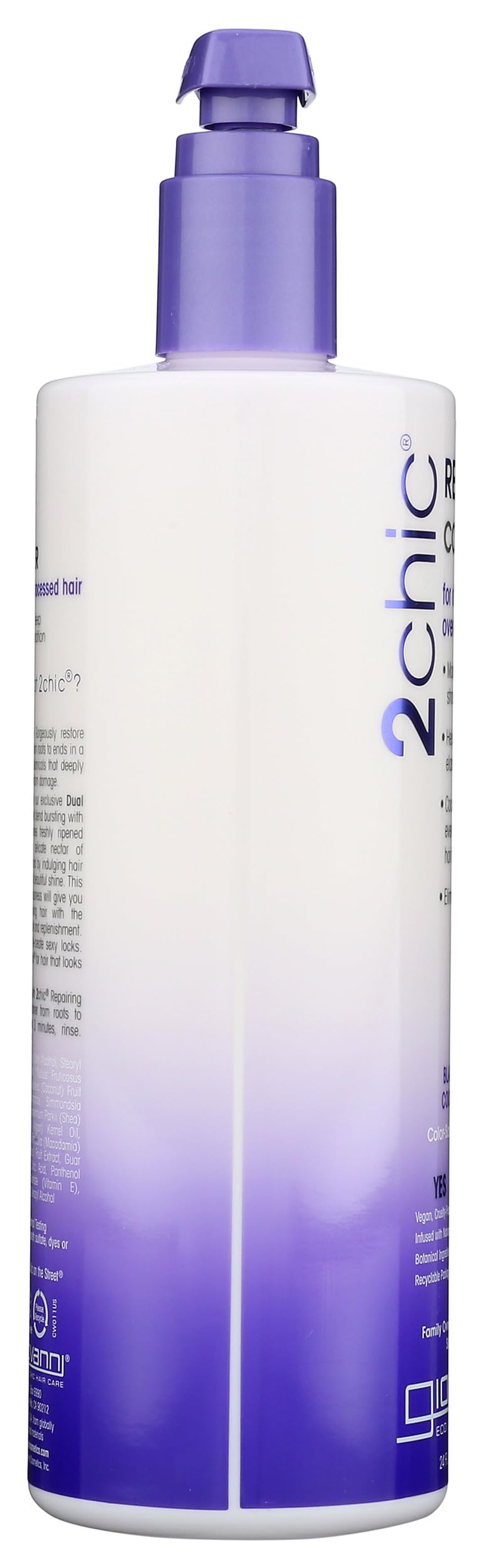 Silky hair strands after use with GIOVANNI 2chic Repairing Conditioner