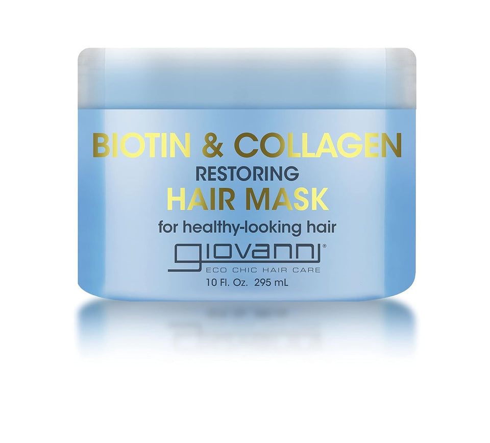 Giovanni Biotin & Collagen Hair Mask bottle delivers deep hydration for shine
