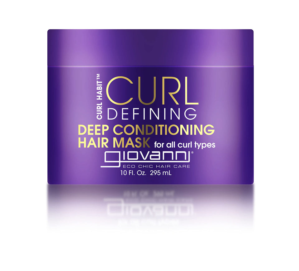 GIOVANNI Curl Habit deep conditioning mask bottle for defined, hydrated curls.