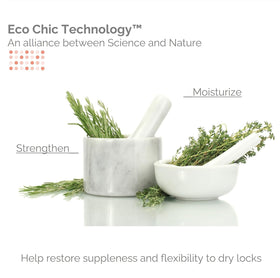 Giovanni Eco Chic color-safe damage care application on hair in use