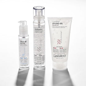 GIOVANNI Eco Chic Frizz Be Gone cruelty-free logo signals ethical choice