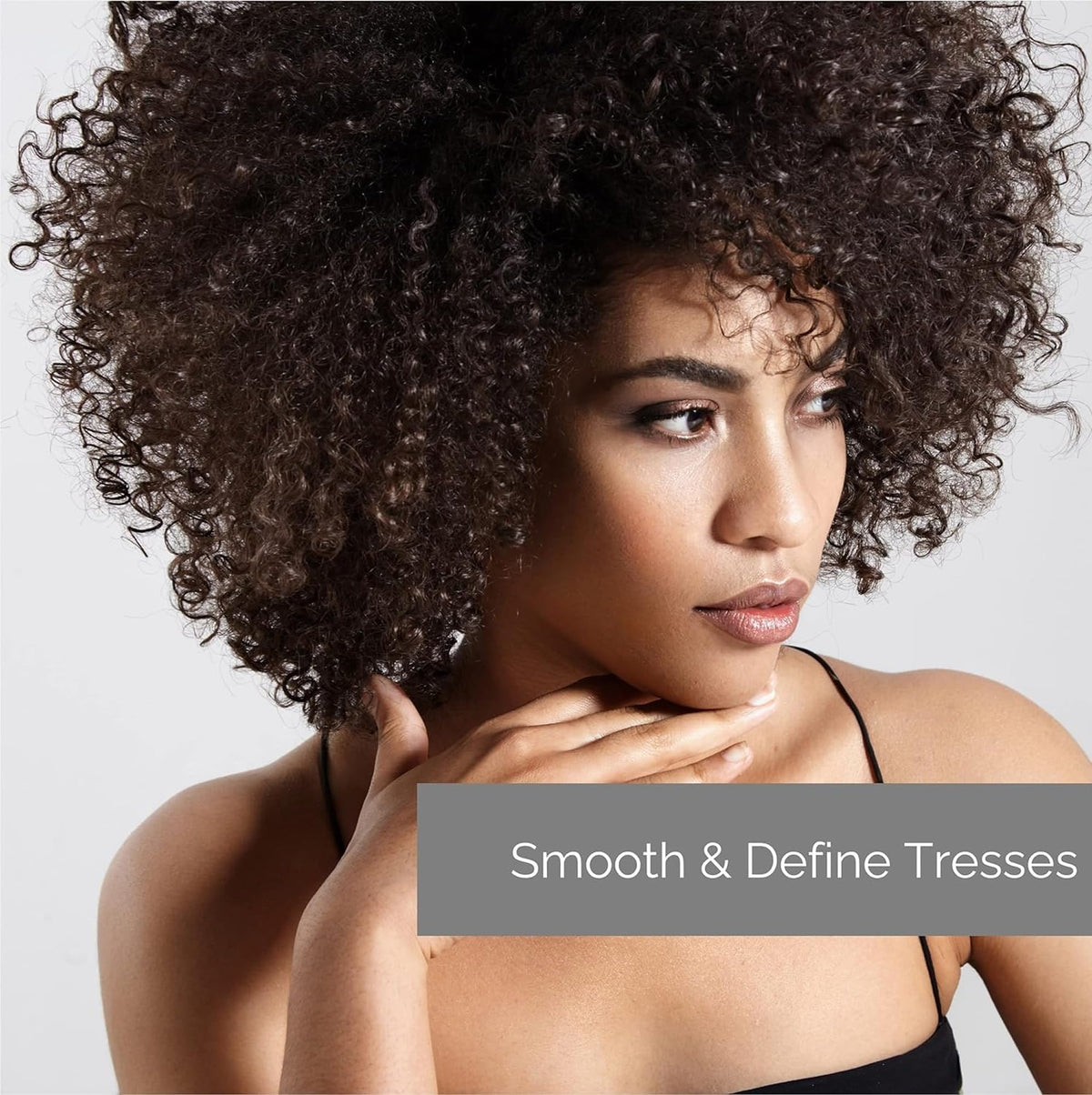 GIOVANNI Eco Chic Frizz Be Gone serum applied for silky definition