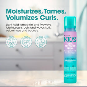 Giovanni Eco Chic KIDs Curl Activator Spray mist on damp hair for definition.