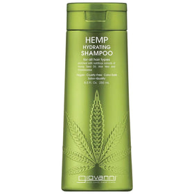 GIOVANNI Hemp Hydrating Shampoo bottle front view for nourished hair.