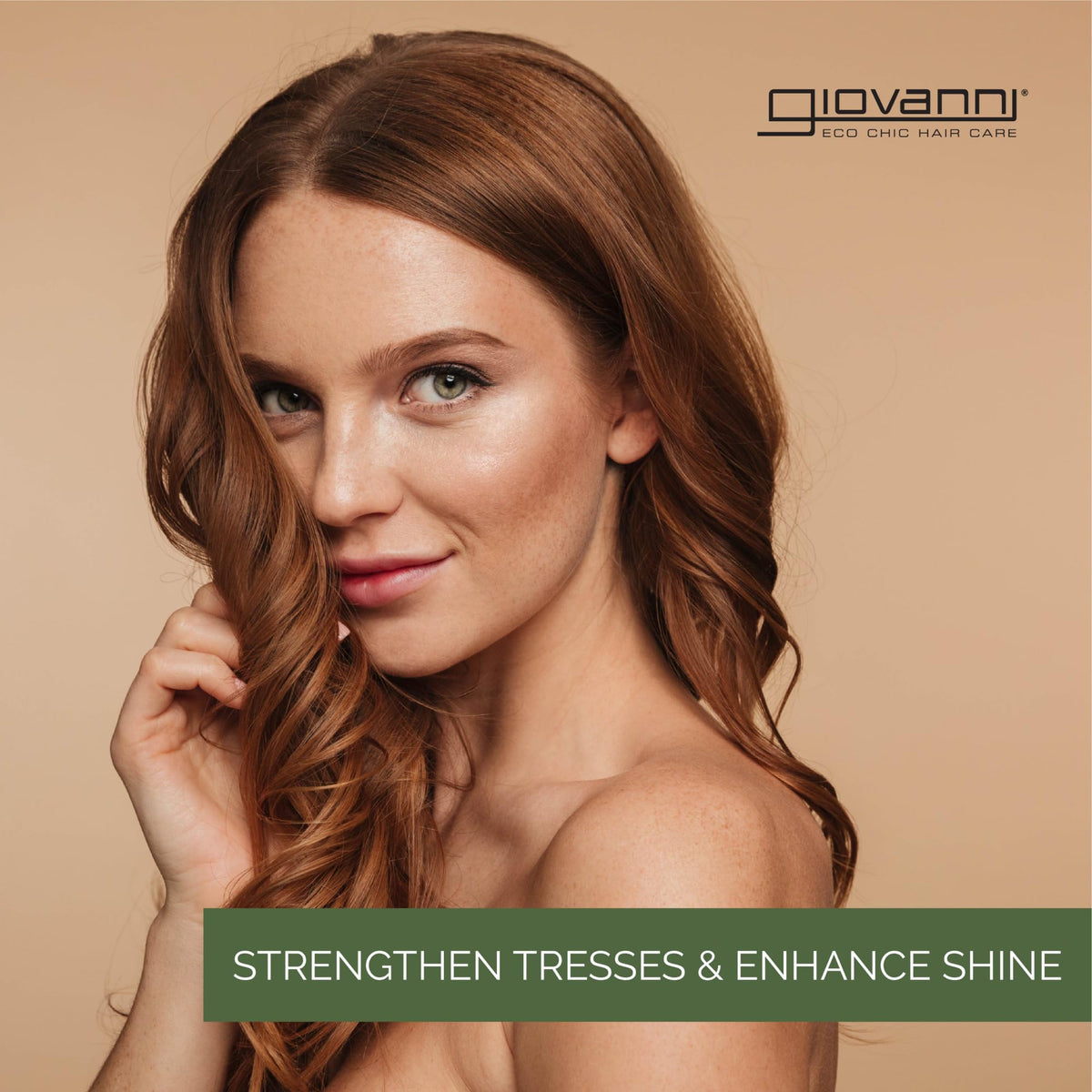 Hair application demonstrates detangling and smoothing with GIOVANNI conditioner.