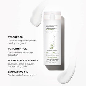 Eco-friendly packaging for GIOVANNI Tea Tree Triple Treat conditioner supports cruelty-free routines.