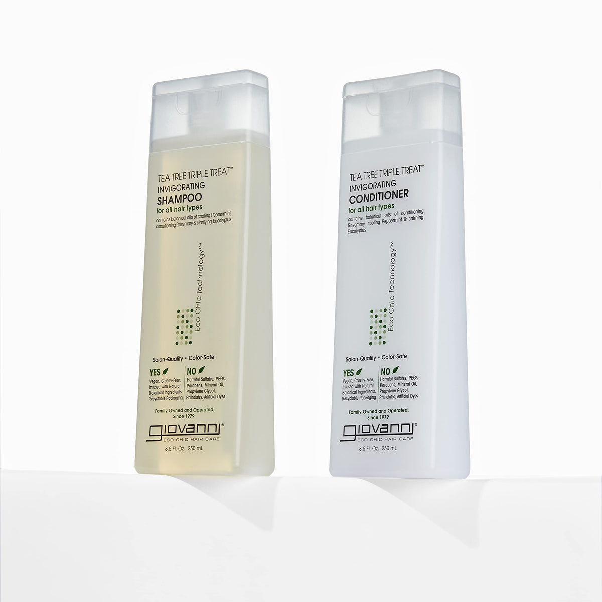 Giovanni Tea Tree Triple Treat shampoo color-safe formula preserves color while removing buildup on scalp.