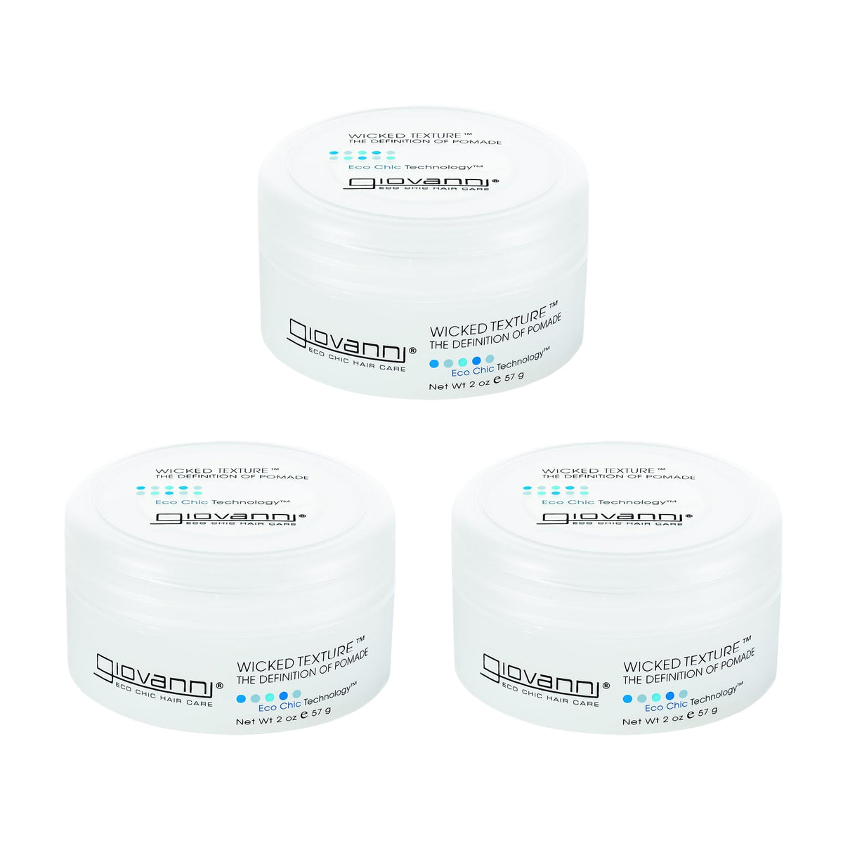 Giovanni Wicked Texture pomade jar for defined style and easy washout.