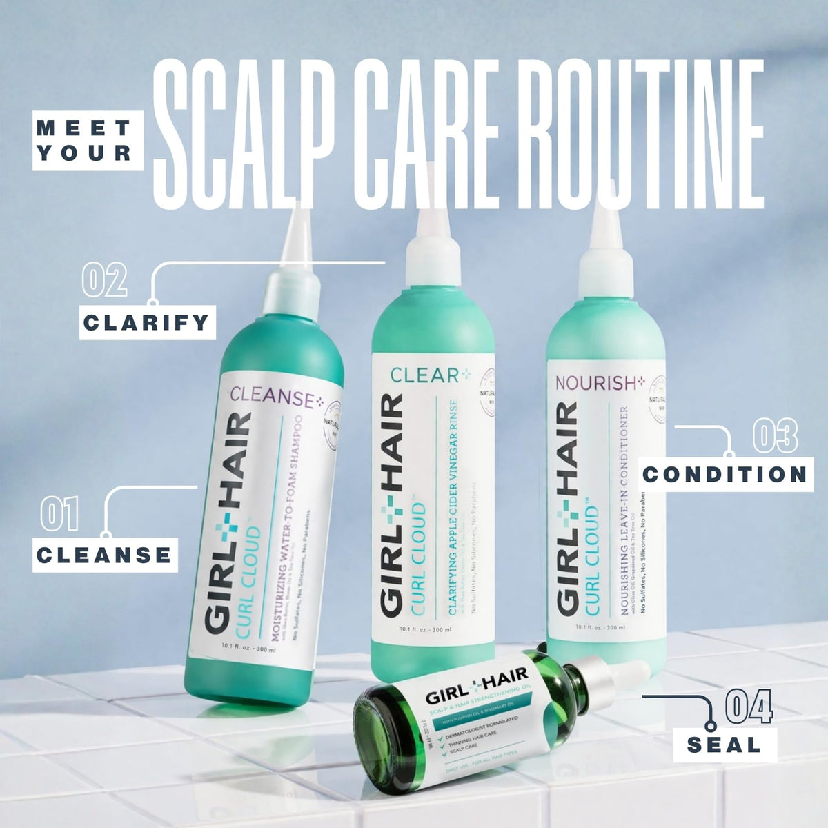 GIRL+HAIR safe for color-treated hair and easy daily usage