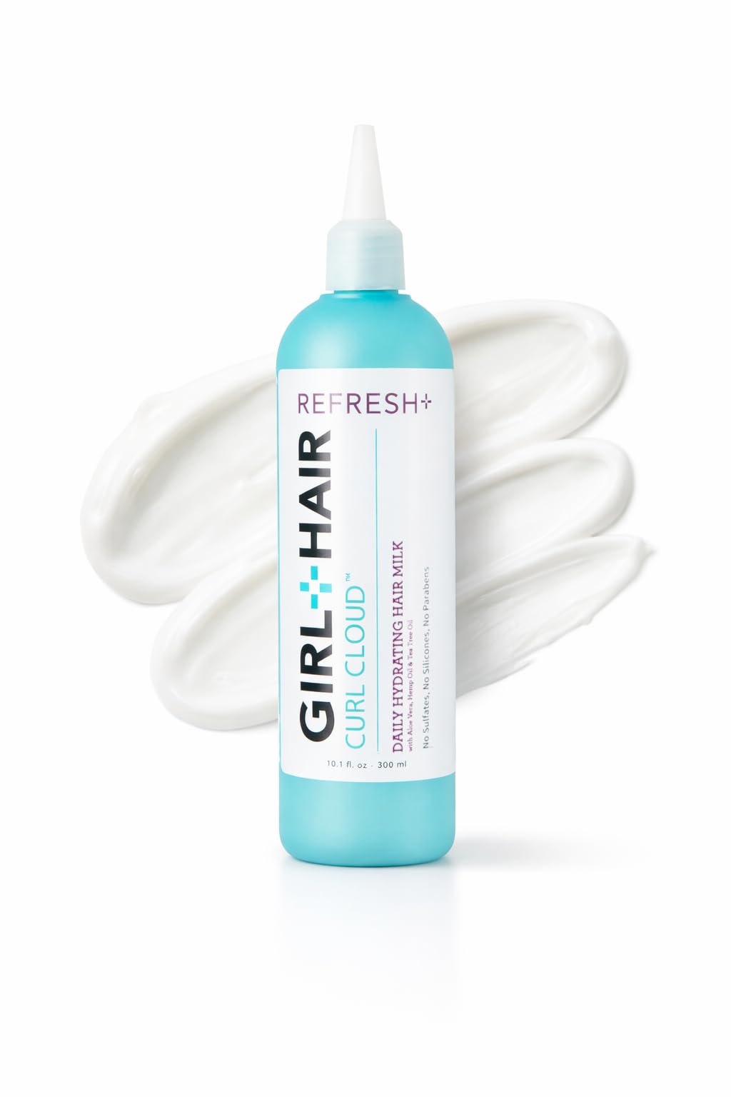 GIRL+HAIR G+H Refresh bottle pour promotes daily hair hydration.