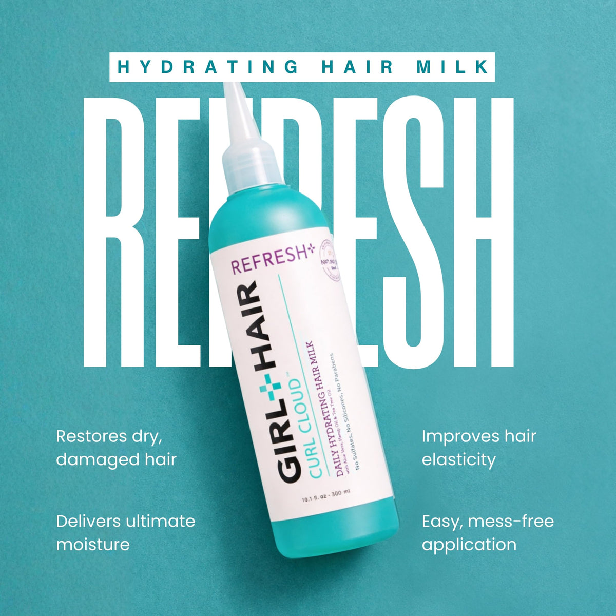GIRL+HAIR G+H Refresh scalp application on clean hair.