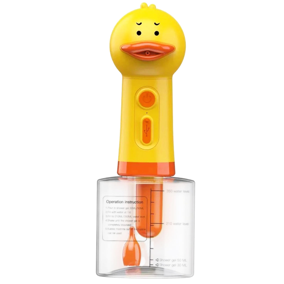 Girl With The Dogs electric foaming duck dispenses shampoo for mess-free baths.