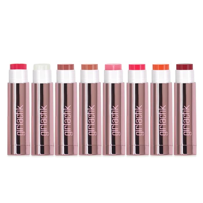 Girlactik Jello Gloss Balm enriched with Vitamin E for moisture.