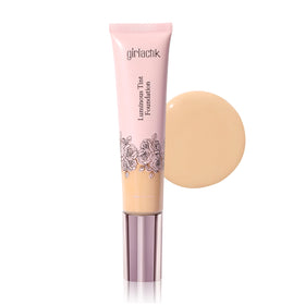 Application pump demonstrating buildable coverage for a second-skin feel.