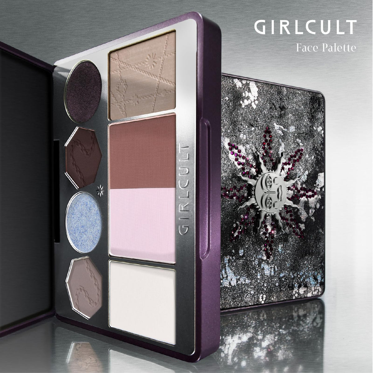 GIRLCULT all-in-one makeup palette highlighter provides radiant glow and smooth application