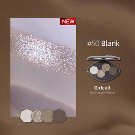 GIRLCULT palette swatches showing matte and glitter shades for versatile looks