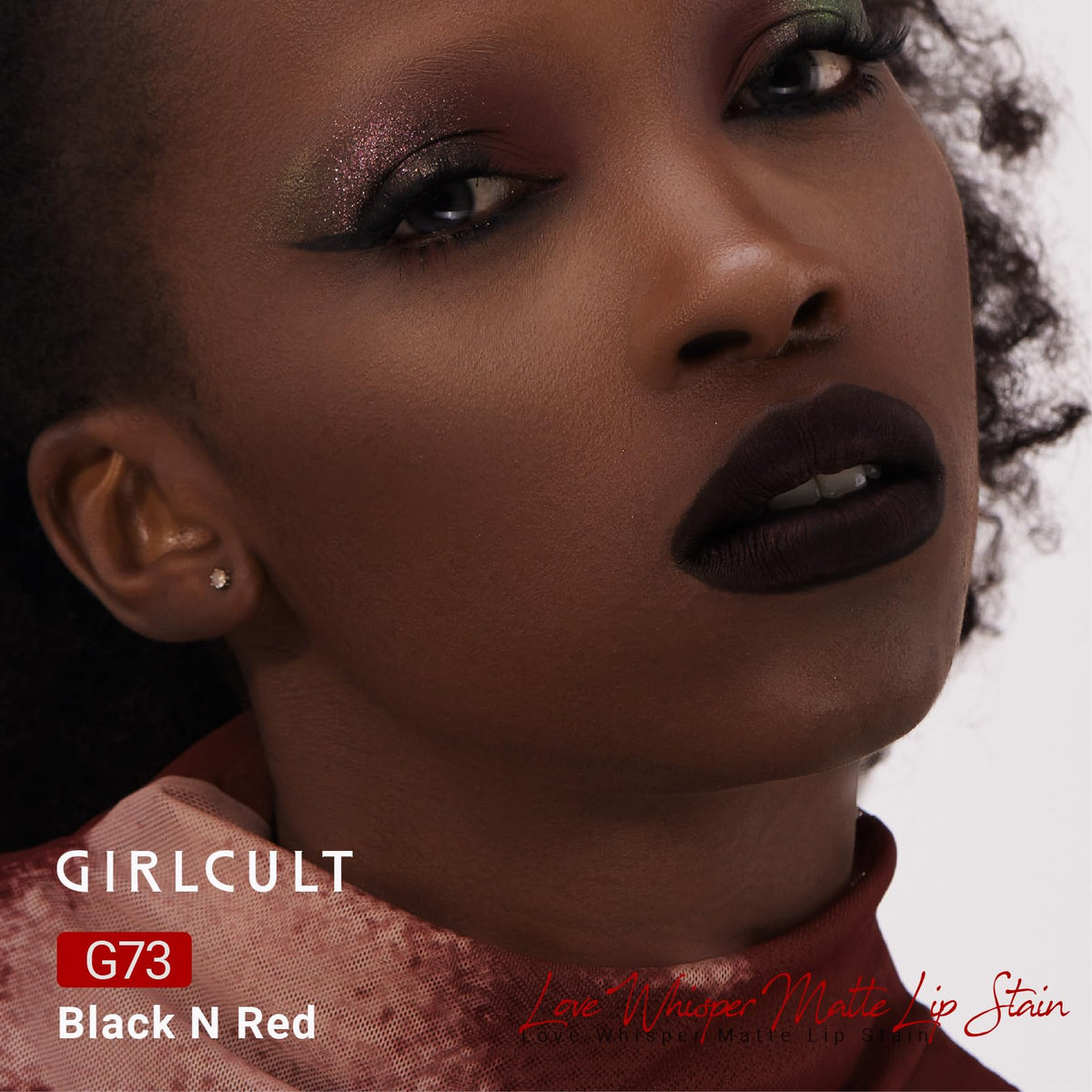GirlCult Matte Lip Stain layered-dimension shimmer enhances color and glow.