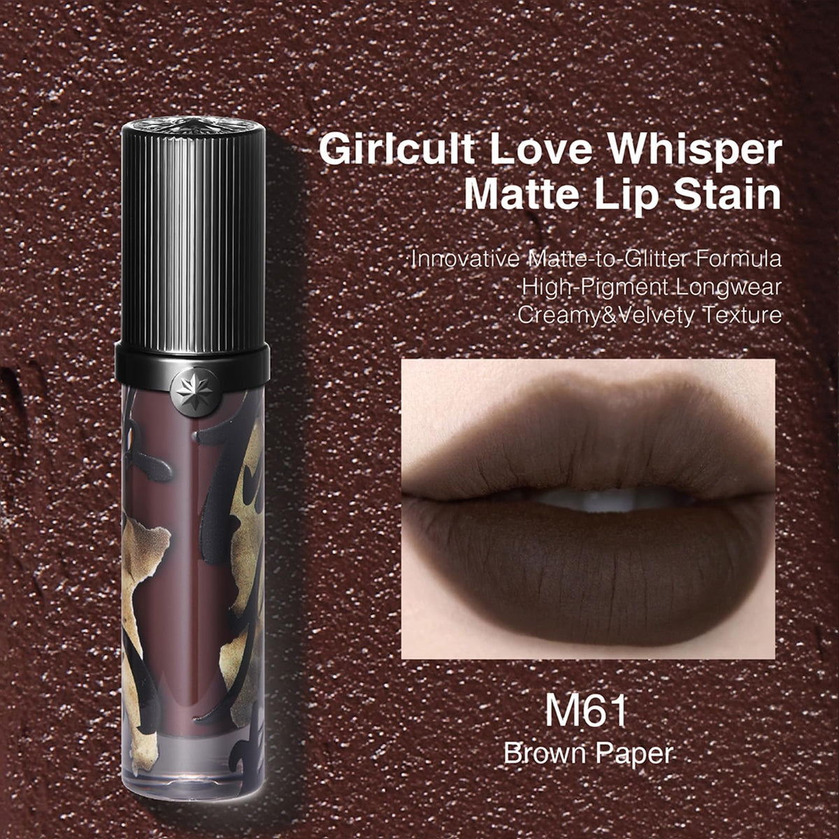 GIRLCULT Matte Lip Stain swatches reveal buildable color with depth.