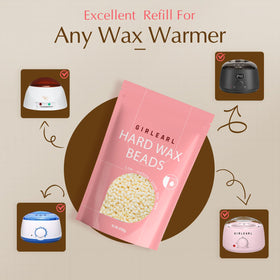GIRLEARLE bikini area waxing beads for smooth, controlled hair removal.