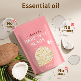 GIRLEARLE wax beads closeup texture ideal for delicate skin waxing.