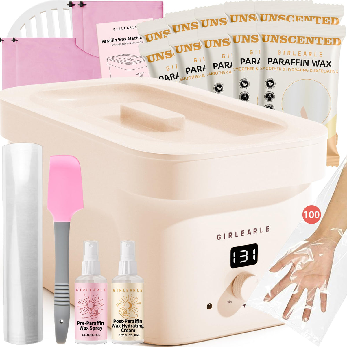 GIRLEARLE 7000ml paraffin wax machine front view for a premium home spa experience.