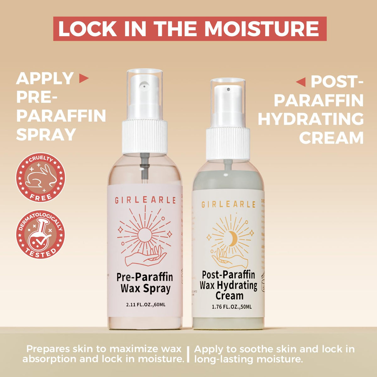 GIRLEARLE post-wax cream locks in moisture for lasting softness.