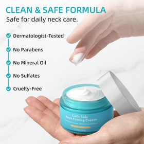 Girl's side ingredient panel features niacinamide and bifida ferment for barrier support.