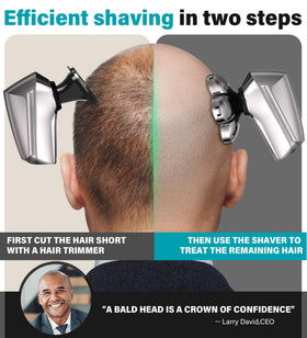Gisaae bald head shaver ergonomic grip for precise maneuvering