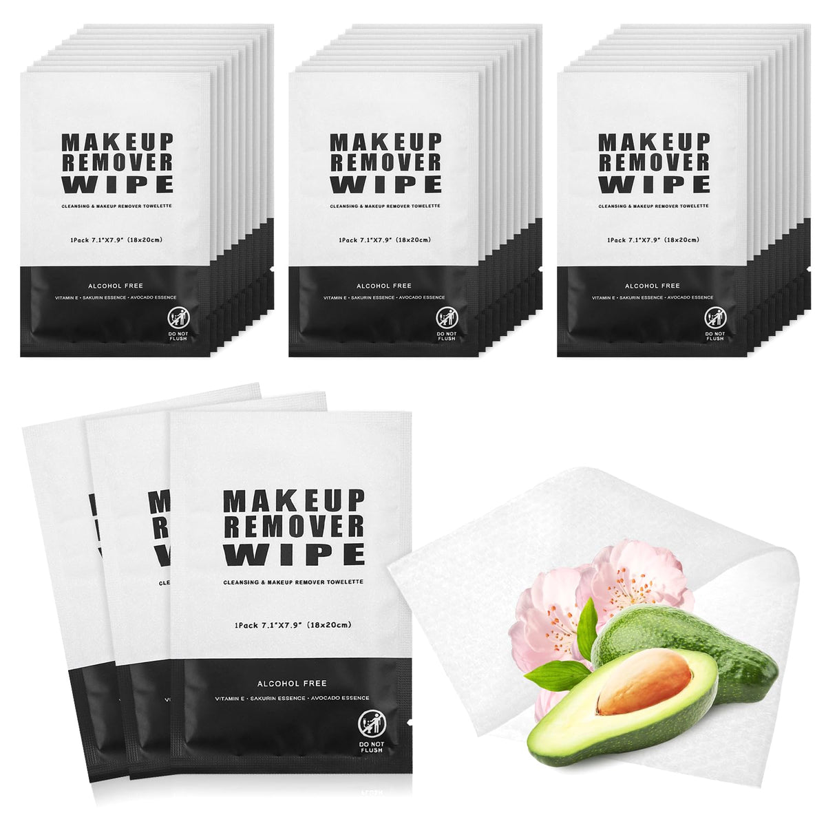 Gisdo bulk pack of 100 makeup remover wipes displayed for home use and sharing