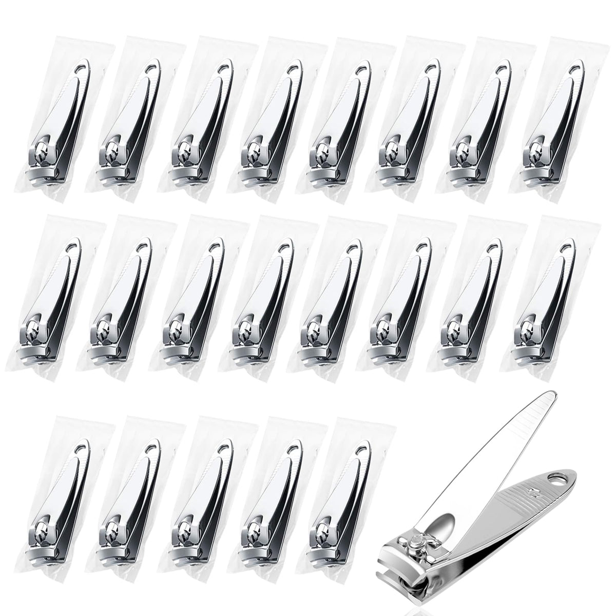 Gisdo 50-pack stainless steel nail clippers for durable home grooming.