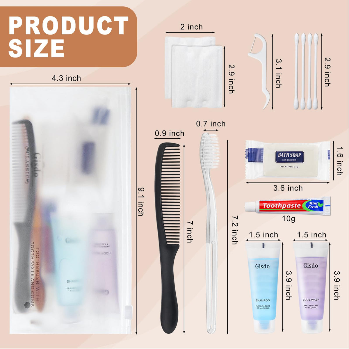 Gisdo comb accent in kit ideal for quick grooming on the go