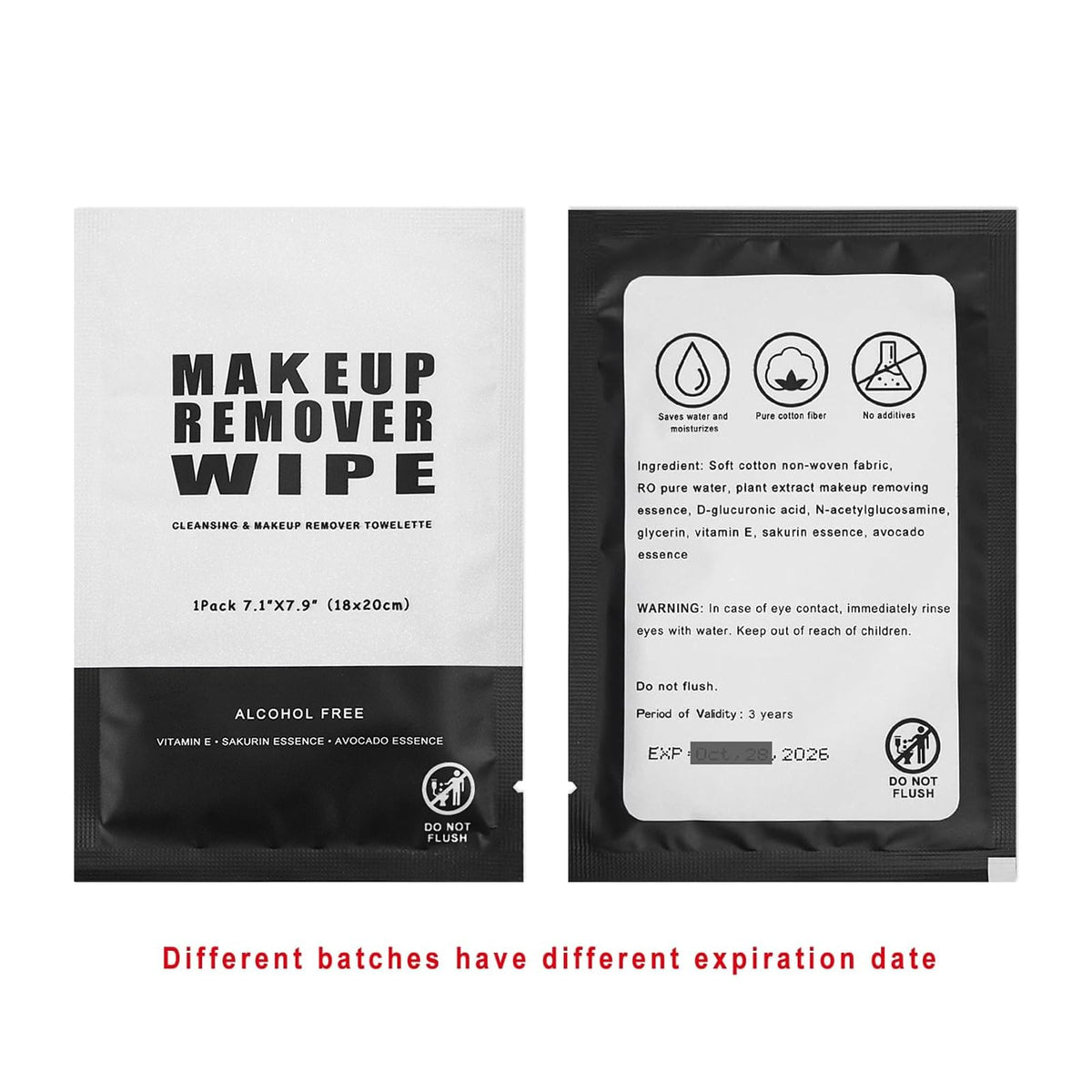 Gisdo face cleansing wipes for mascara removal with gentle nonwoven texture