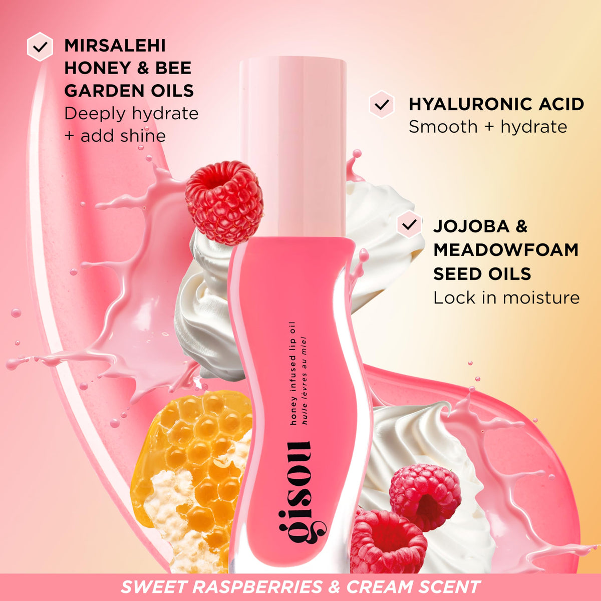 Gisou Gloss Hour Edition Glazed Plum gloss provides rich color and glow