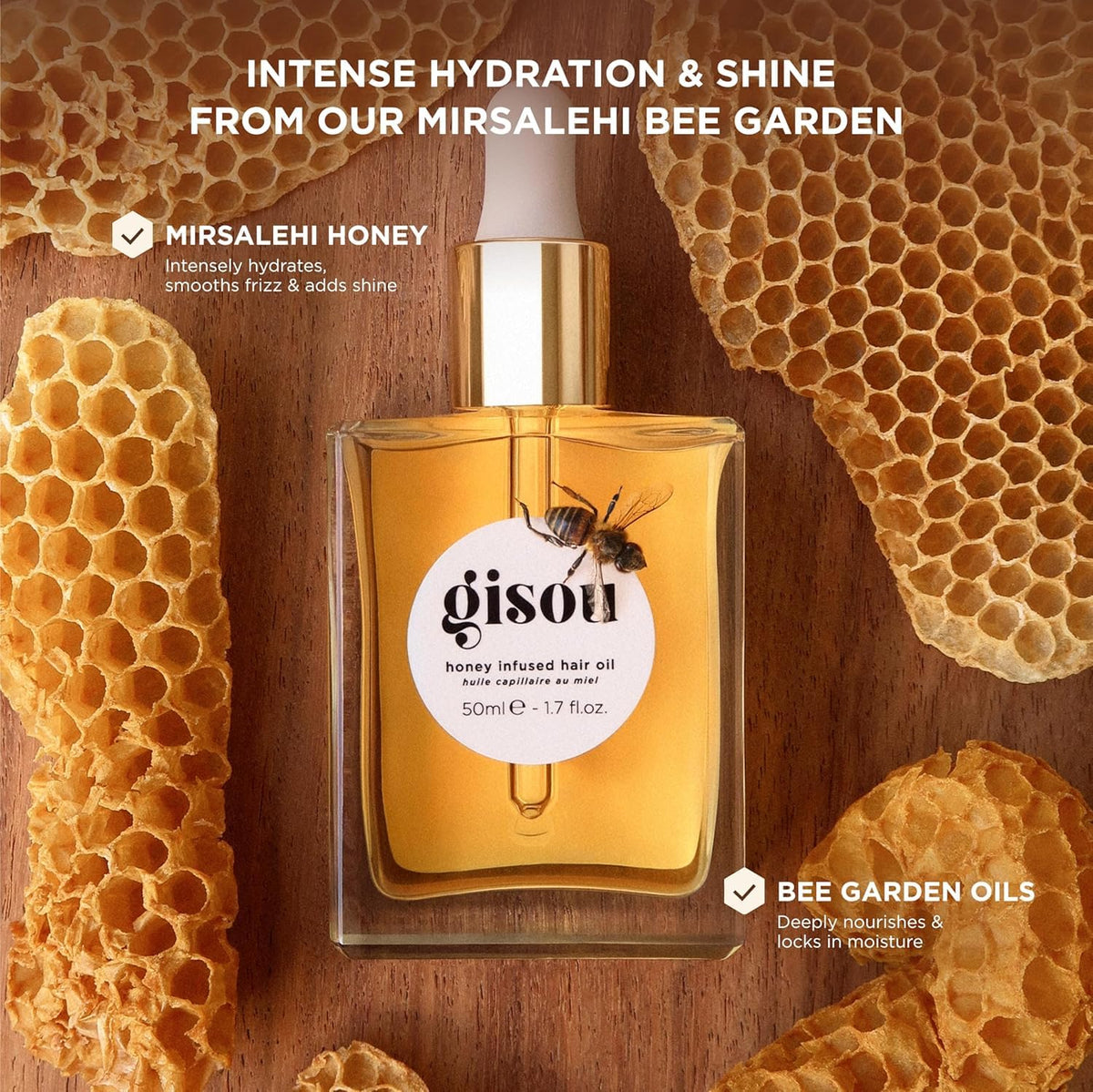 Gisou Honey Gloss Sets lip oil Watermelon Sugar hydrates with a light tint.