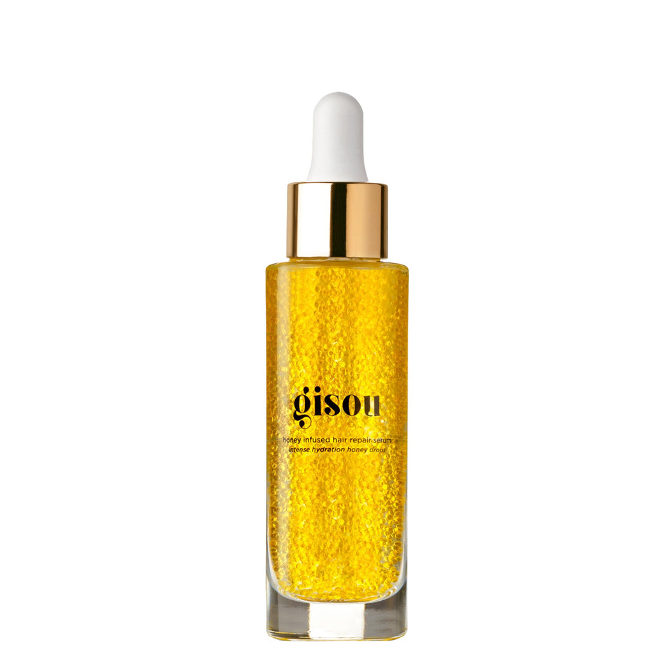 Gisou honey-infused hair repair serum bottle for daily use and split-end care