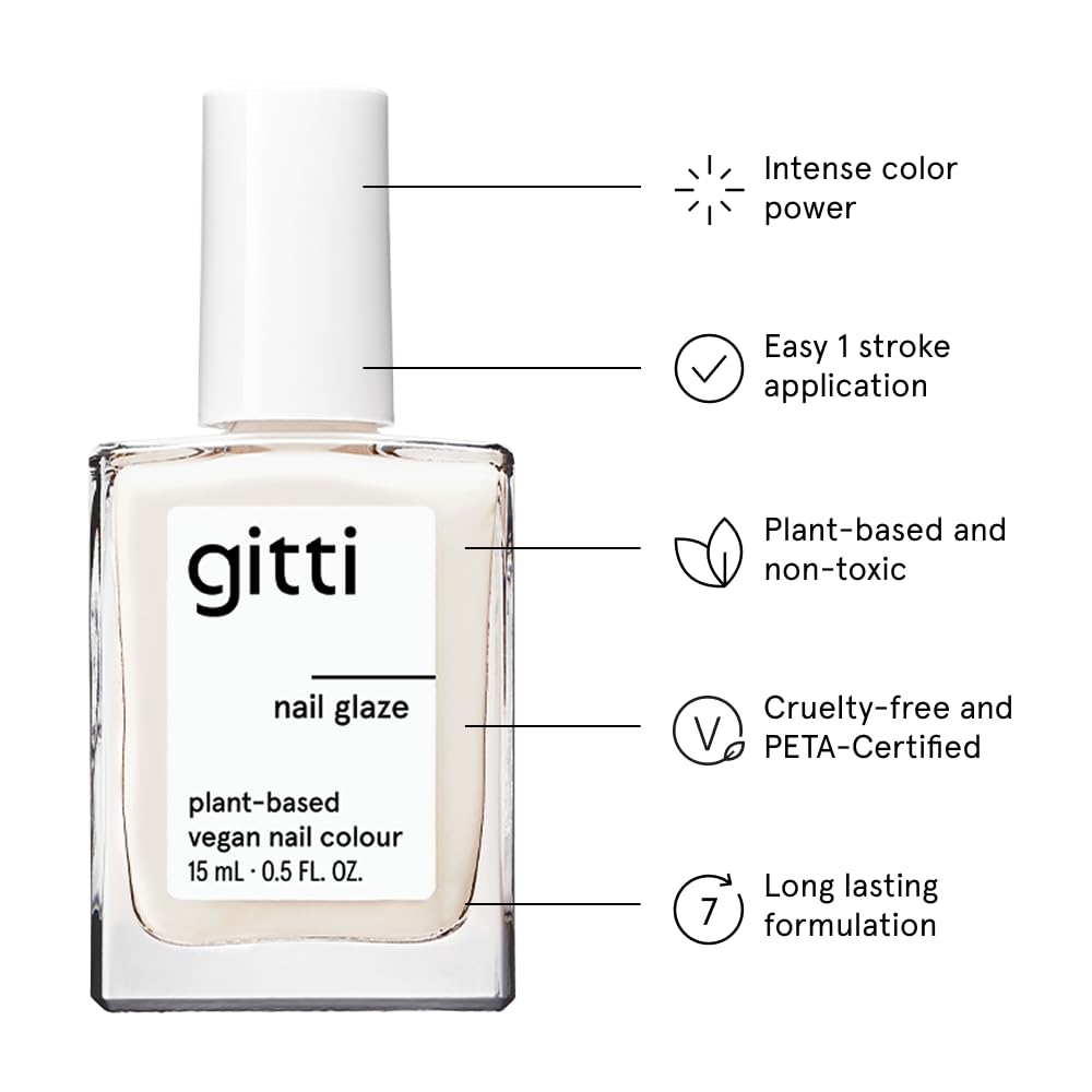 Gitti Plant-based Nail Polish brush designed for smooth, easy application.