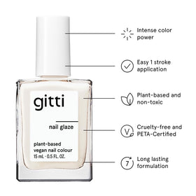 Gitti Plant-based Nail Polish brush designed for smooth, easy application.