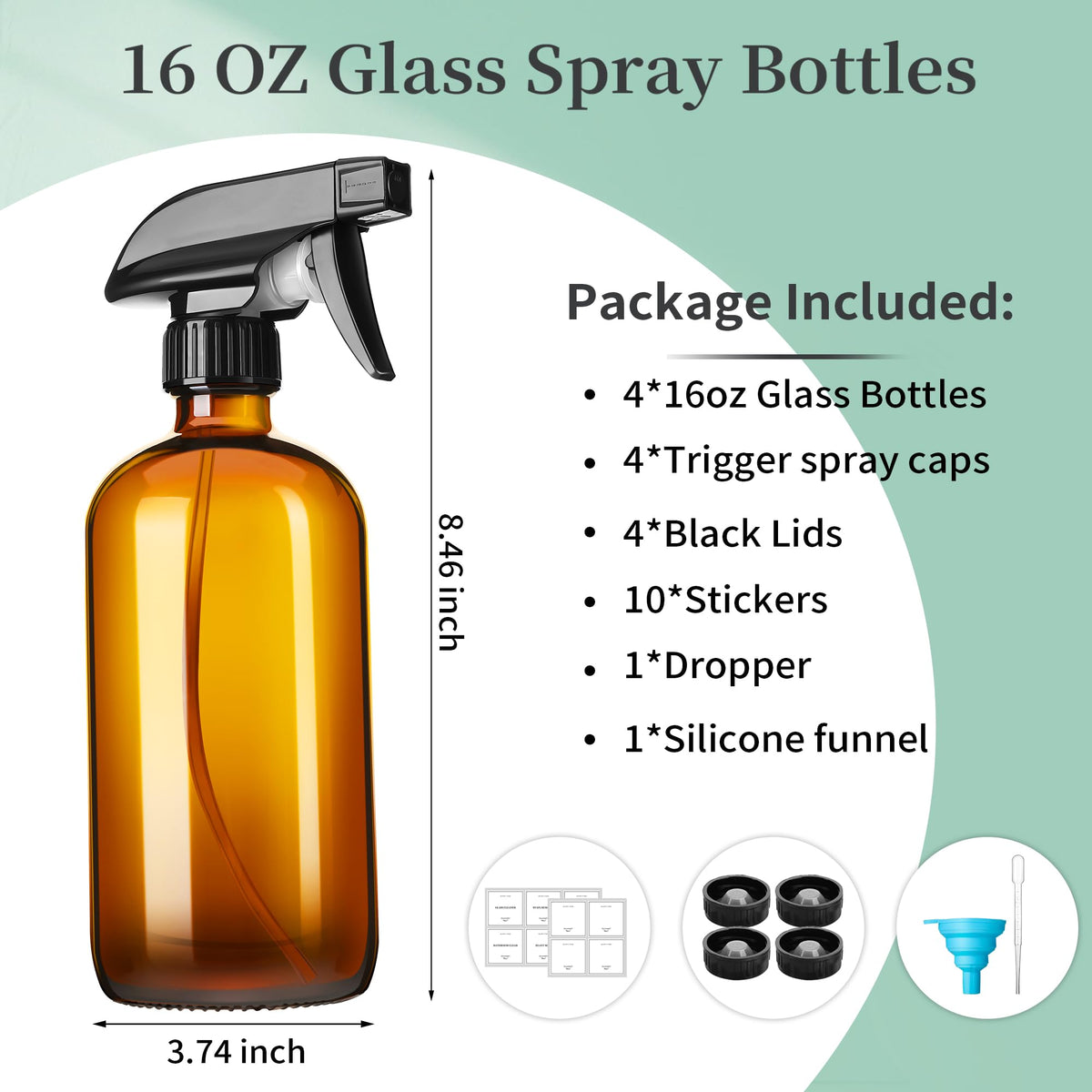 GIVAMEIHF adjustable-nozzle spray bottle for precise mist and spray.