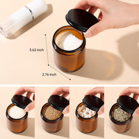 GIVAMEIHF amber jar with airtight lid keeps creams and spices fresh
