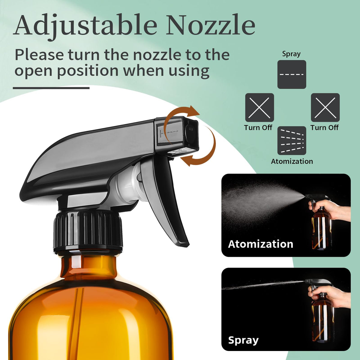 GIVAMEIHF airtight seal amber glass bottle slows evaporation.