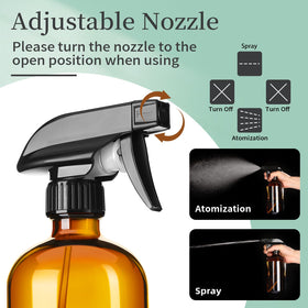 GIVAMEIHF airtight seal amber glass bottle slows evaporation.