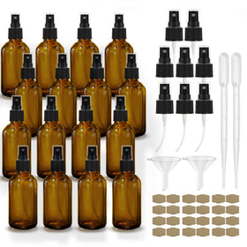 GIVAMEIHF amber 4oz bottle set protects light-sensitive liquids for freshness.