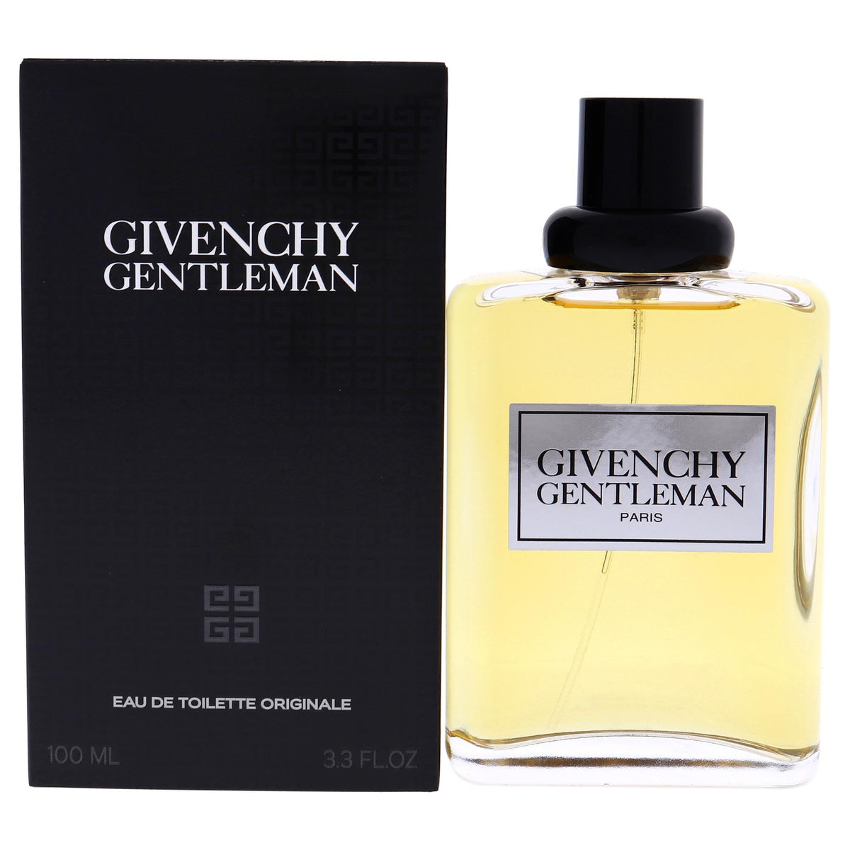 Givenchy Gentleman EDT 3.3 oz bottle shot, suggestion of evening elegance and longevity