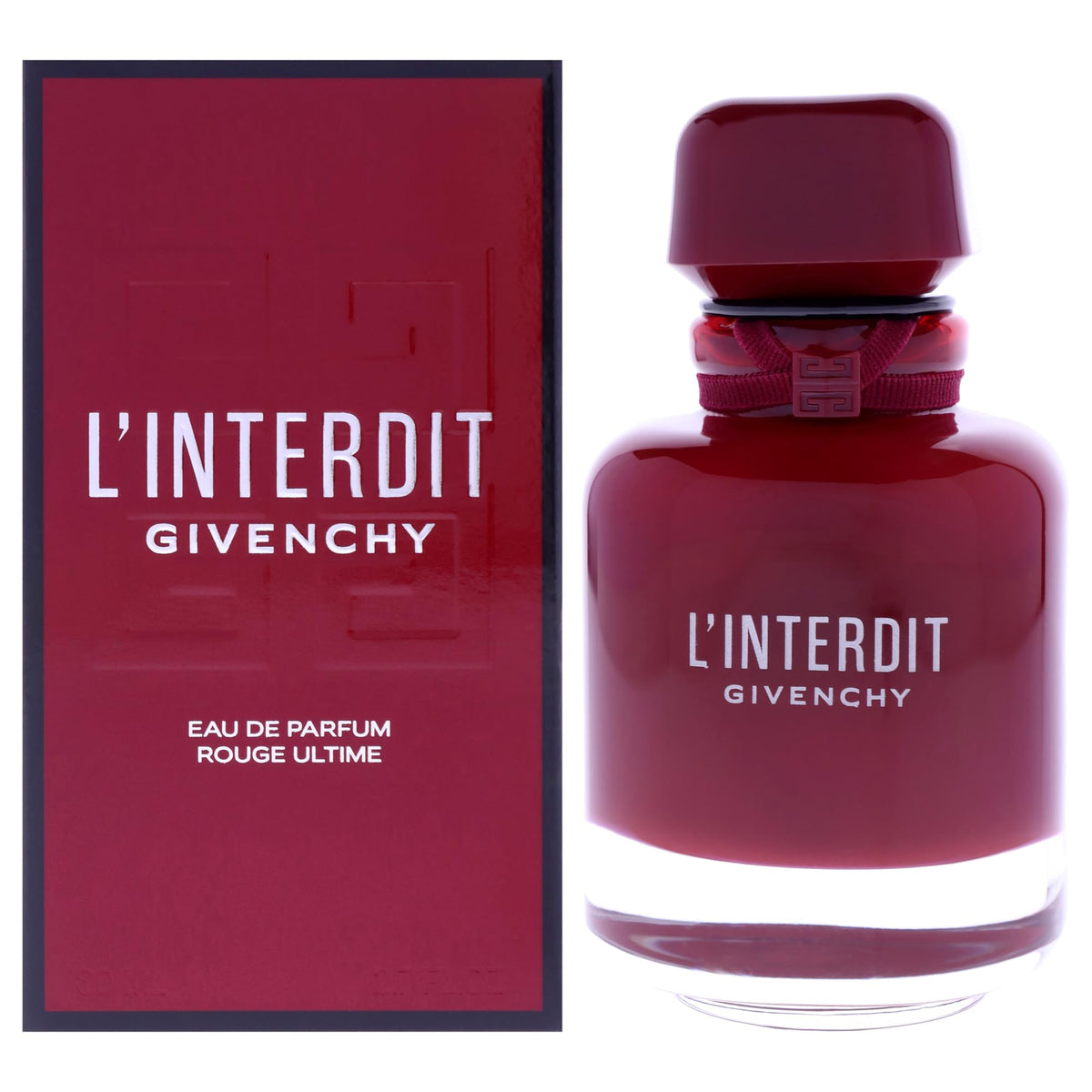 Givenchy Linterdit Rouge Ultime bottle front view highlighting luxury design
