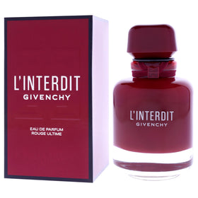 Close spray dispersion from Linterdit Rouge Ultime reveals refined aroma trail