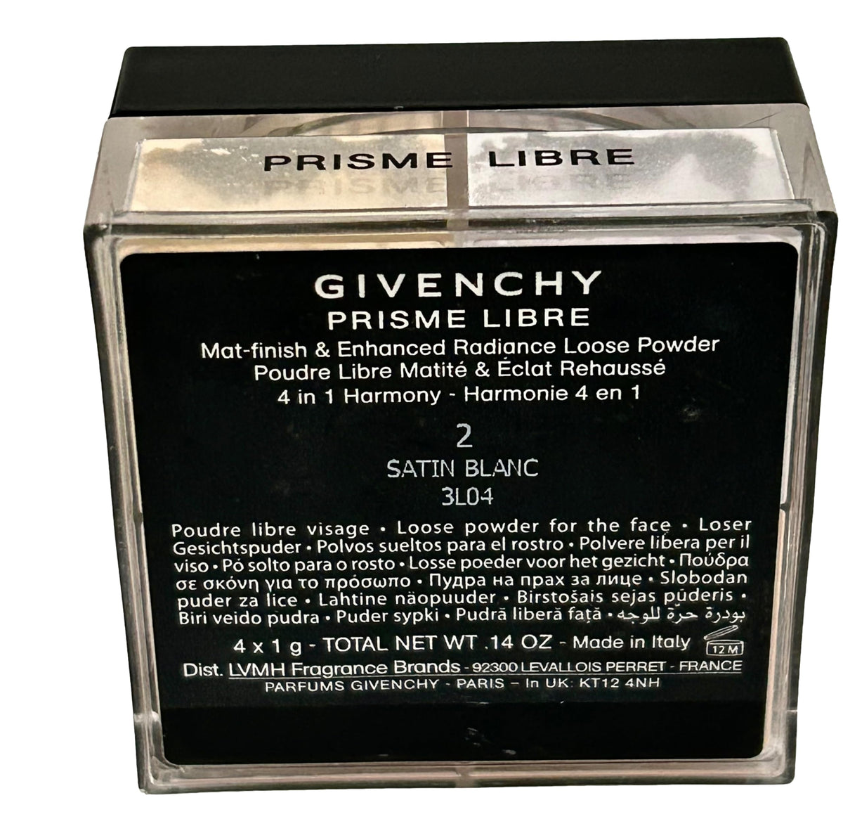 Givenchy Prisme Libre Harmony texture close-up emphasizes a crease-free matte finish.