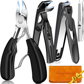 GJNL 2026 toenail clippers with large wide jaw opening for thick nails, easier trimming.